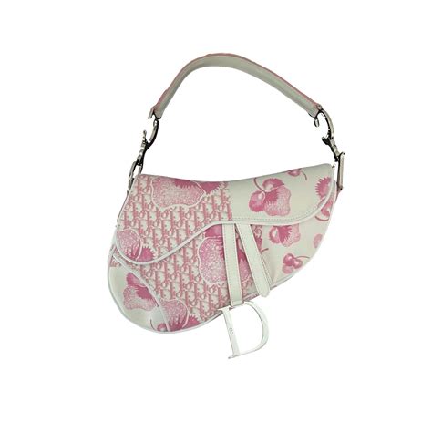 dior saddle bag pink monogram|dior cherry blossom saddle bag.